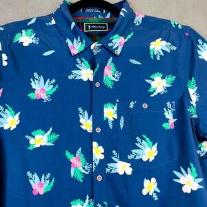 William Murray tropical golf shirt mens medium Hawaiian style casual button dow